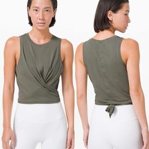 Lululemon Time to Restore Tank - Grey Sage SZ 4